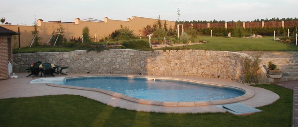 Fóliový bazén s vnějším schdištěm